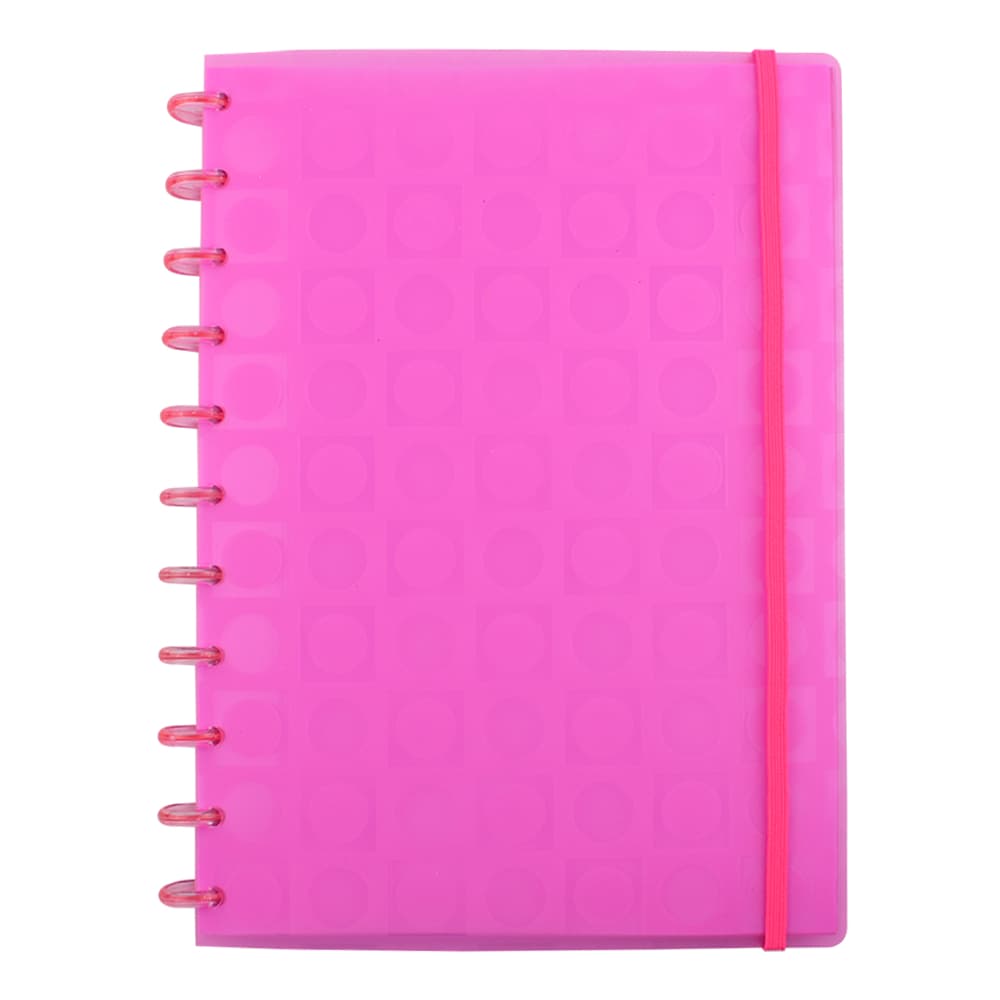 Liquidação Caderno de Disco Bubble Rosa Grande 202X282 Modelo 3