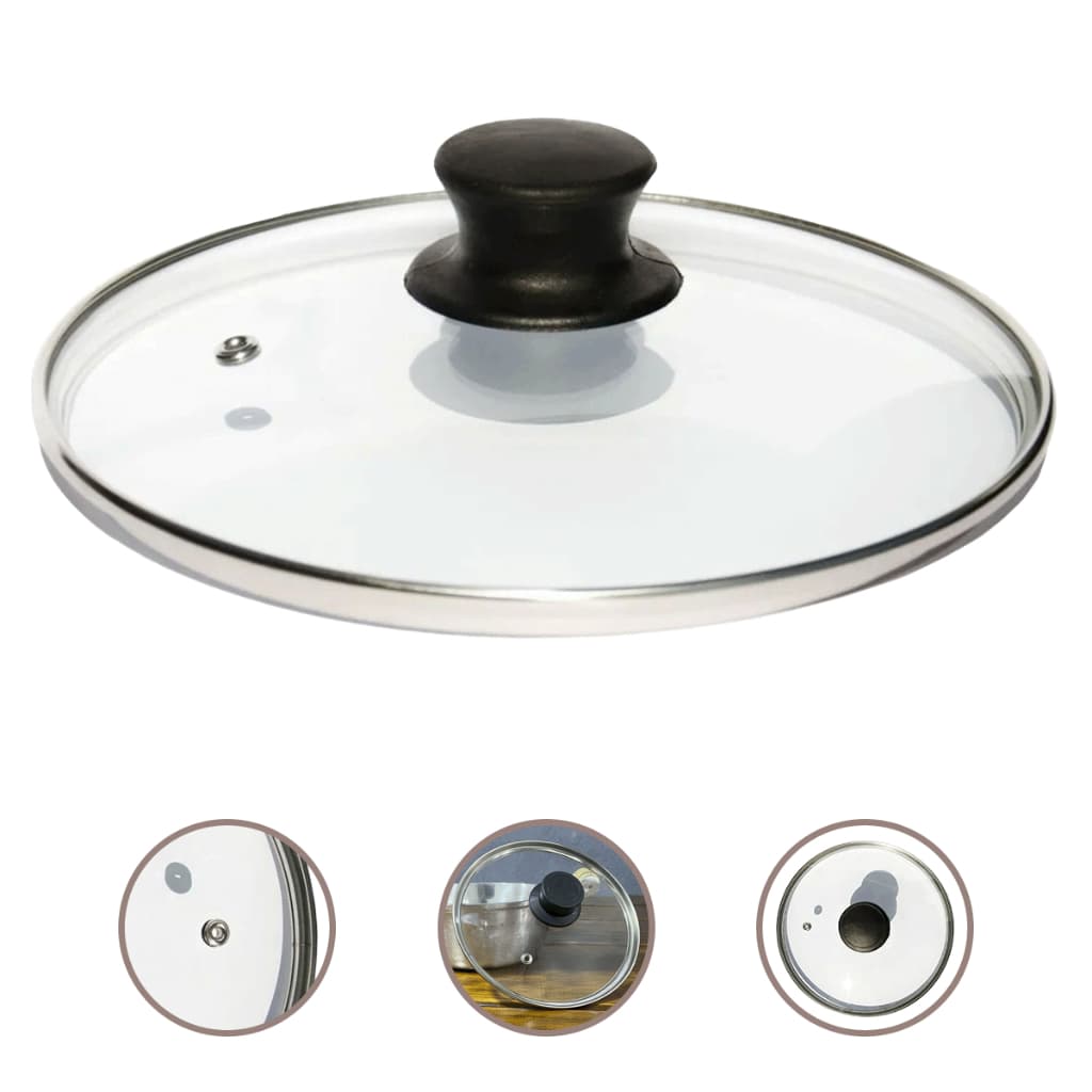 Tampa de Vidro 18/19 Cm Temperado Avulsa Para Panela Frigideira Caçarola