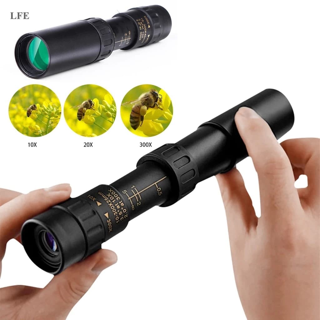 Monoculos Monocular Externo 10-300X40 Zoom Escalável Telescópio Monotubo Rotativo-10-300 * 40 Padrão