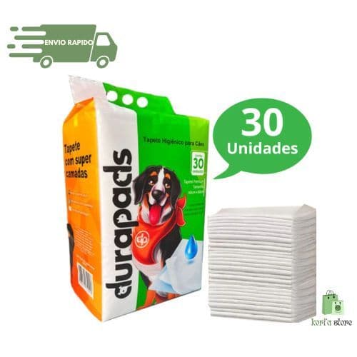 Tapete Higiênico para Cachorro Durapads 60 x 60 cm - 30 Unidades