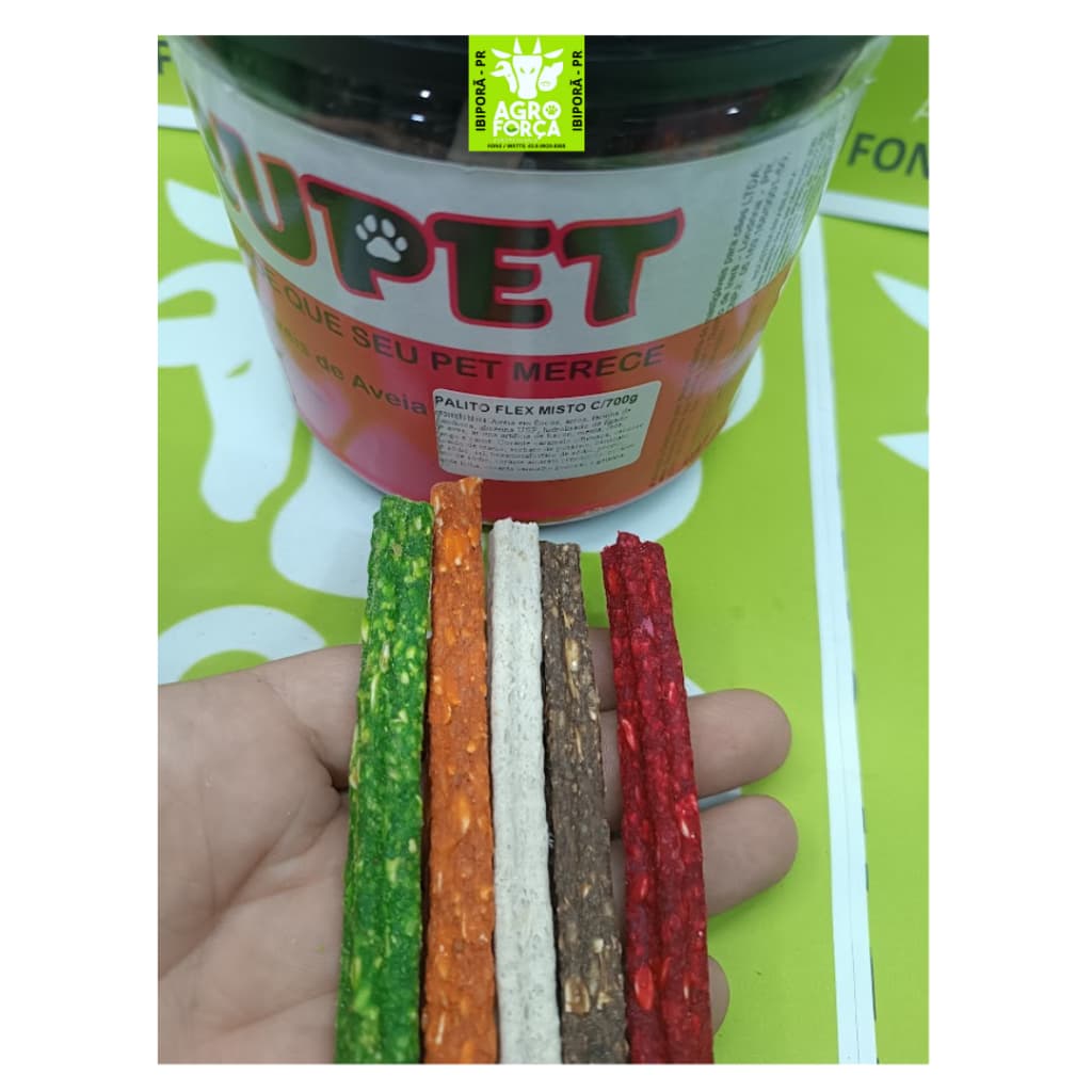 petisco palito flexivel macio misto mastig brupet saboroso 700gr