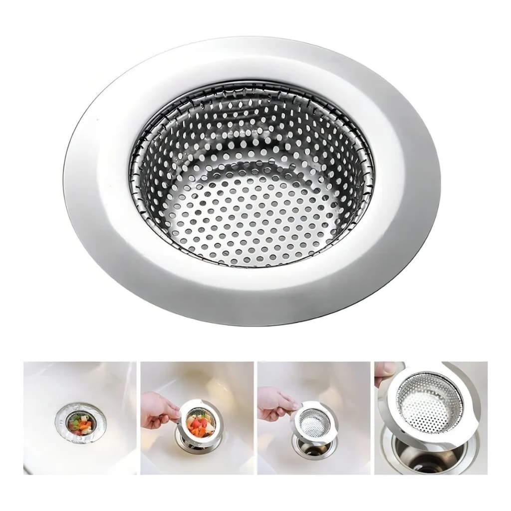 Ralo Ralinho Para Pia 11,5cm Com Borda Em Inox
