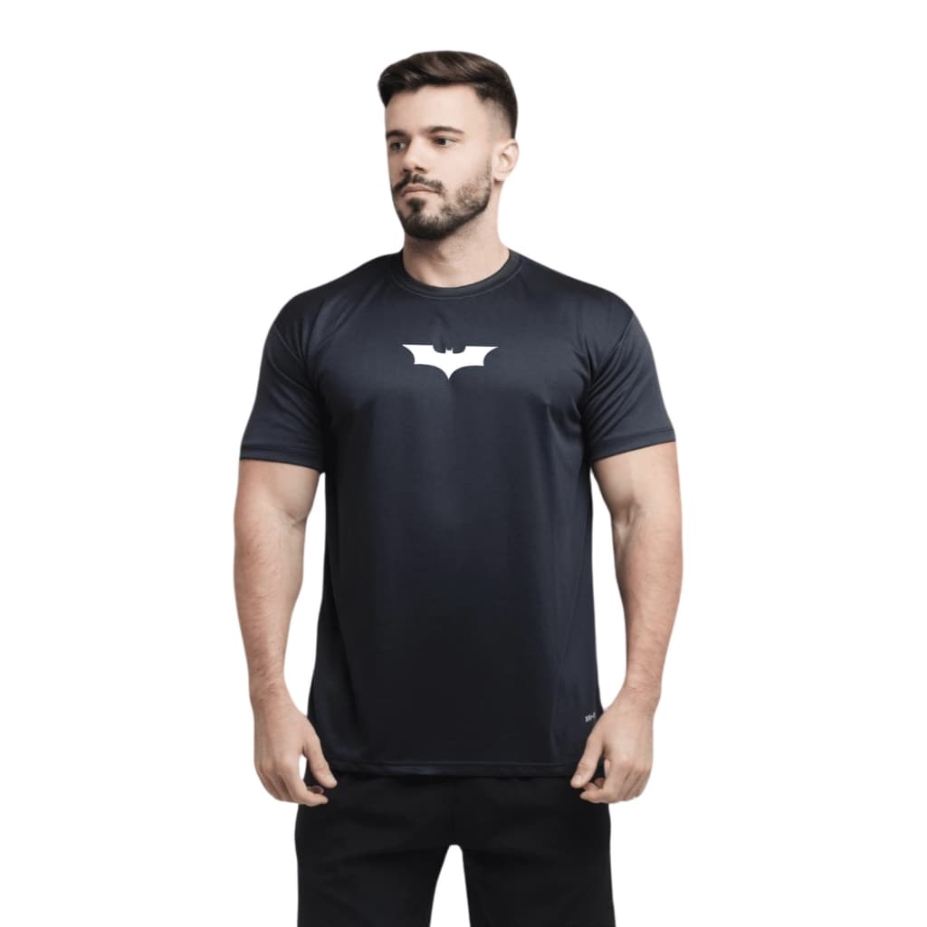 Camisa Dry Fit  Masculina - Model Batman 01- academia, Corrida, CrossFit, Ideal Para Treinos Intensos, Esportivo Camisa