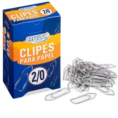 Clips de Papel Galvalizados c/ 500gr Nº 2/0 3/0 4/0 6/0 8/0 10/0 BRW