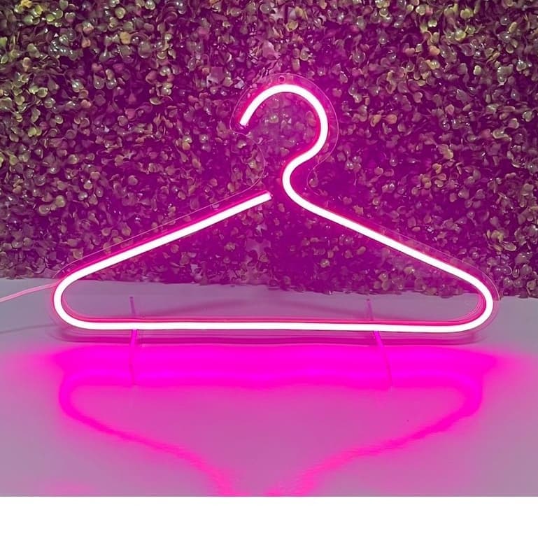 LED Luminoso Placa Neon Led Cabide Rosa