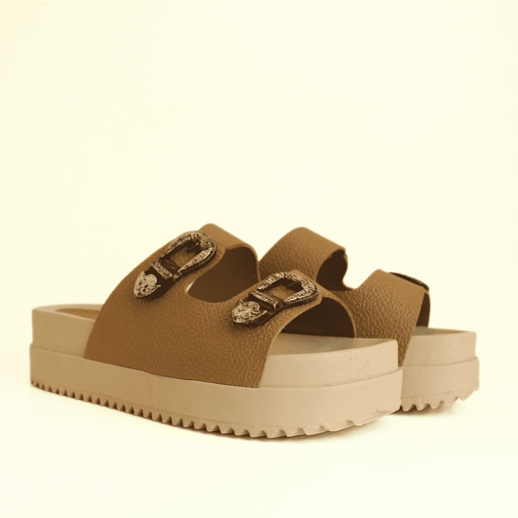 Papete Feminina Fivela Sandalia Leve Chinelo Flat Cores Confortável