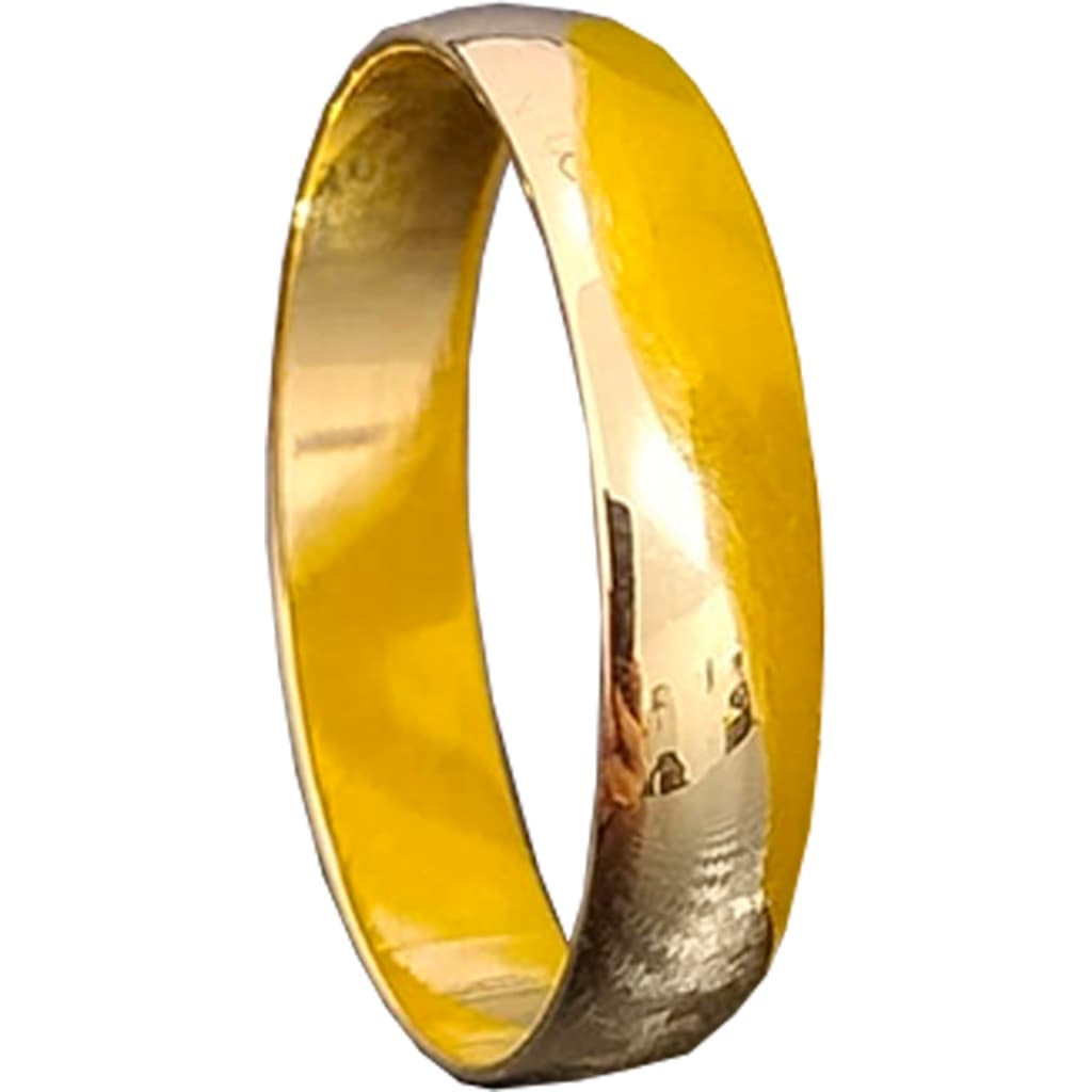 Aliança Noivado Casamento 5mm Banhada a Ouro 18k Lisa Convencional Grossa Masculina Feminina