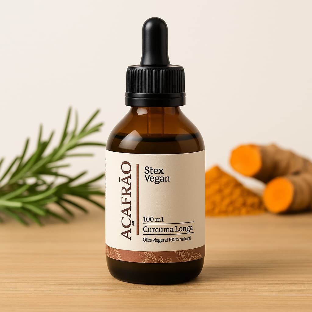 Óleo de Açafrão 100% Puro Prensado a Frio | Clareia Manchas e Acne – Stex Vegan 100ml