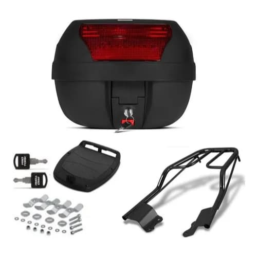 Kit  Bauleto 28 Litros + Bagageiro Sansão C/ CB250 – TWISTER 2015 Pro Tork