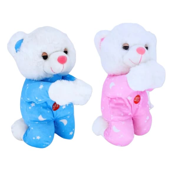 Urso De Pelucia Que Reza O Pai Nosso Rosa e Azul FC2761