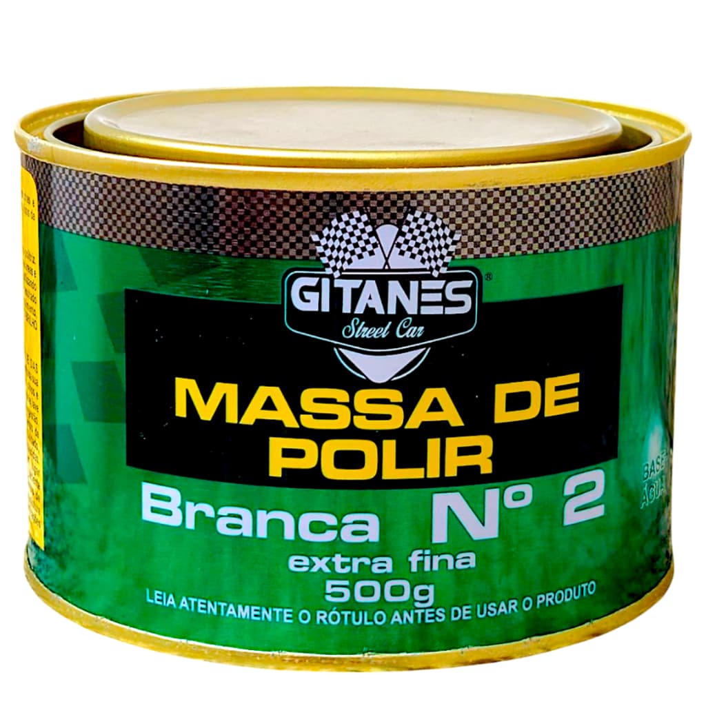 Massa Para Polir Lataria N°2 Extra Fina 500g Branca