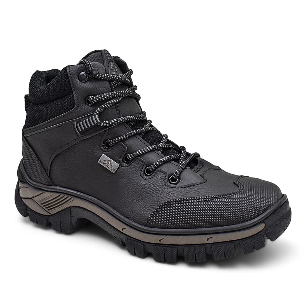 Coturno Tênis Masculino Estilo Motociclista Moda Inverno 198 Preto