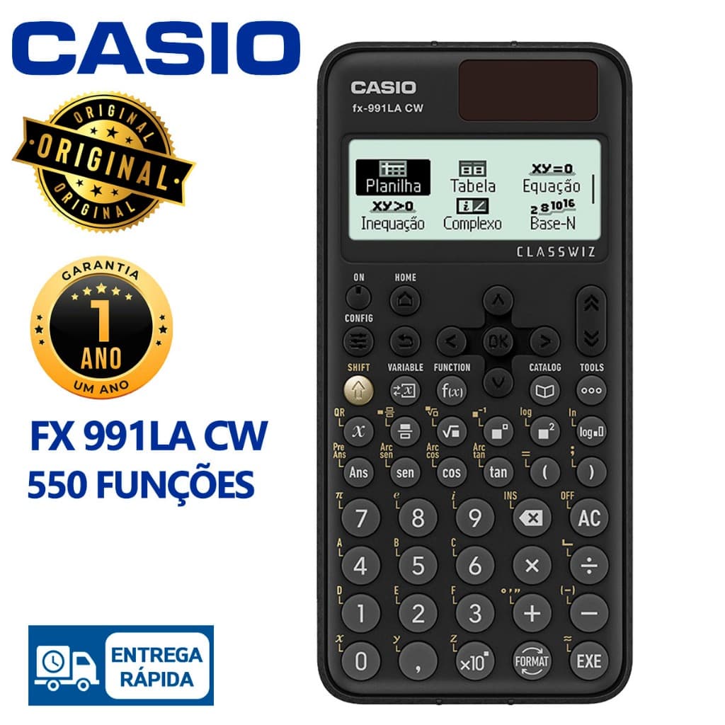 Calculadora Científica FX 991LA CW 550 Funções fx 991 Original
