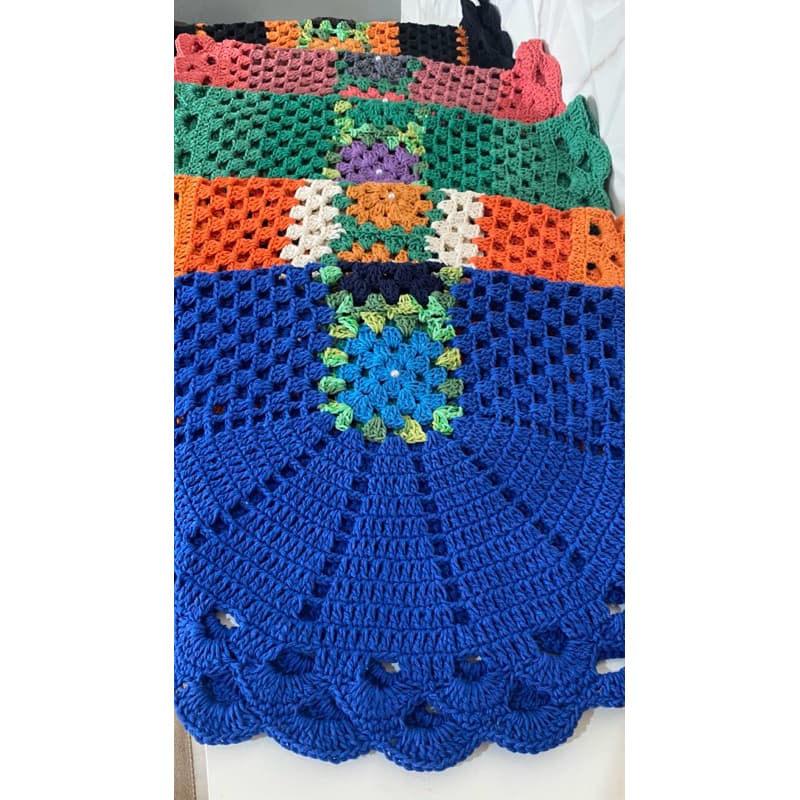 Tapete de Crochê 75x50 em Barbante Fio 6 | Tapete Artesanal Avulso | Peça Única | Pronta Entrega