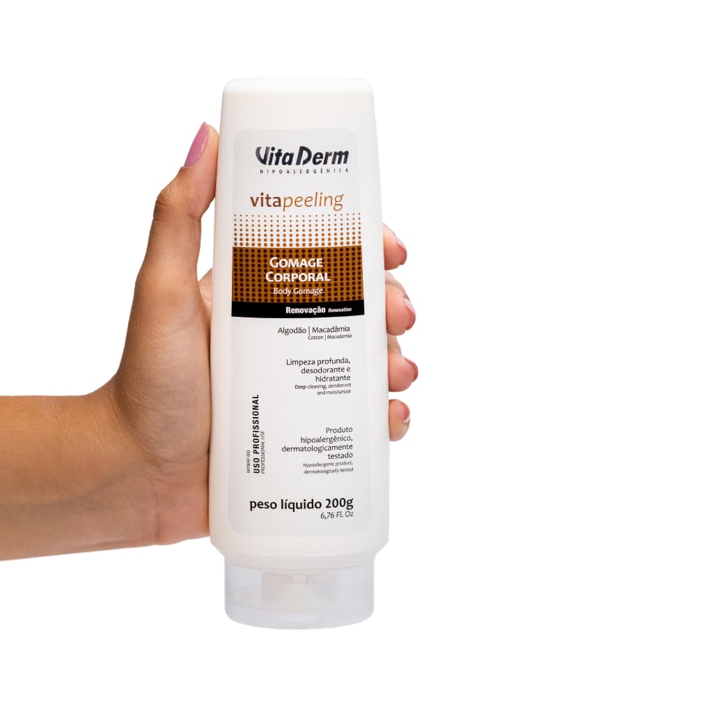 Gomage Corporal Vita Peeling Vita derm 200g • Esfoliação Profunda • Pele Renovada e Sedosa