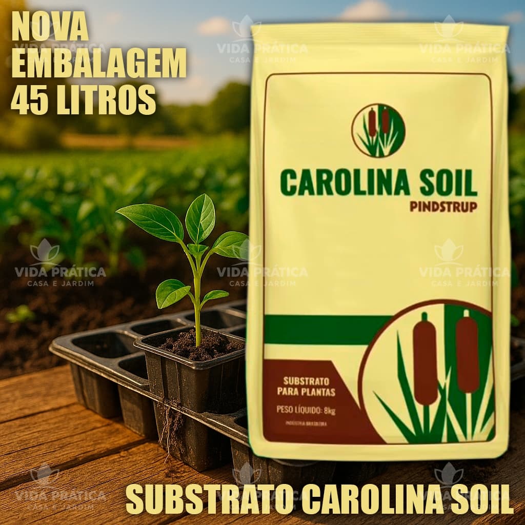 Substrato Carolina Soil Completa 35H LXXXVI - 45 Litros  8kg Original - Plantas Hortas Mudas Plantio