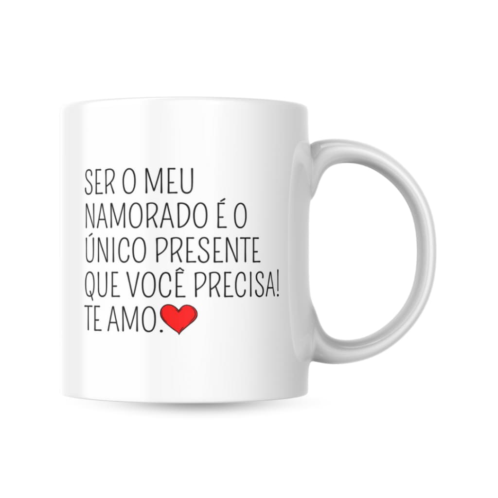 Caneca Xicara Porcelana 325ml Dia Dos Namorados Personalizada Presente