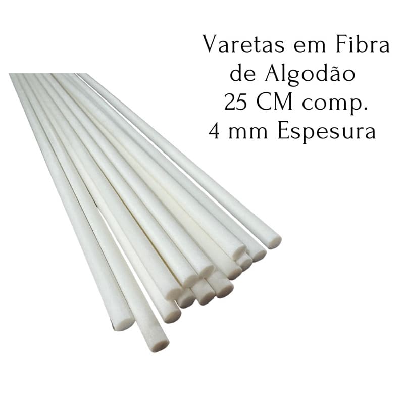 Varetas De Fibra De Algodão Aromatizador 50pc Para Difusor  Ambiente Sala Quarto Escritório 25cm 3mm