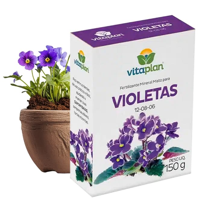 Fertilizante Adubo Mineral Misto Violetas 09-06-09 Vitaplan Nutriplan 150g