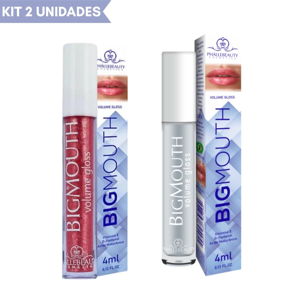 KIT 2 Gloss Big Mouth Phallebeauty – Bocão Bolzani, brilho e atitude!