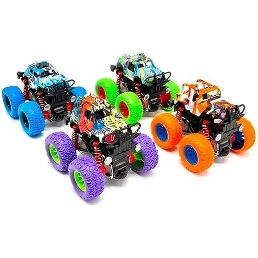 Kit 4 Carrinhos Monster Truck Com Maleta De Transporte Brinquedo Infantil - ENVIO IMEDIATO