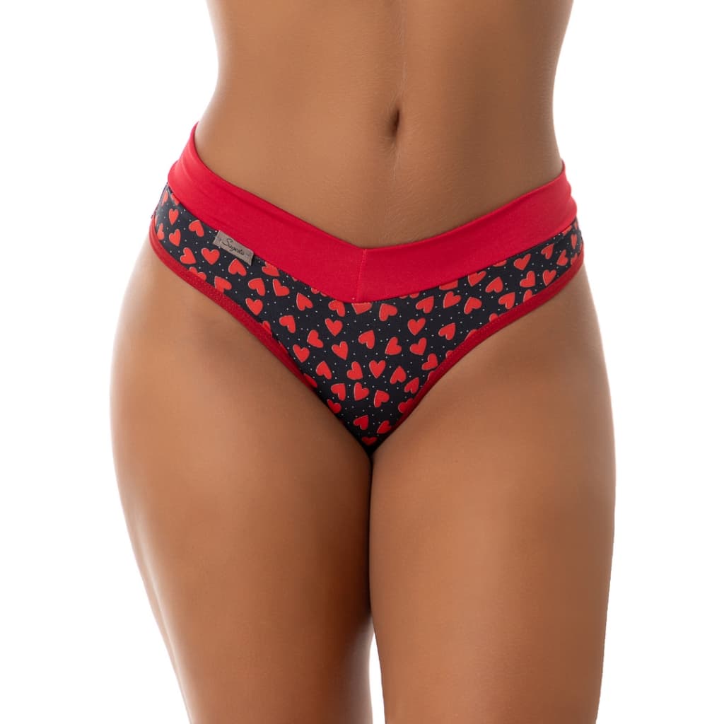 kit 3 Calcinhas Cinta Modeladora Cós Médio Fio Dental Duplo Cintura MédiaTanga Conforto.