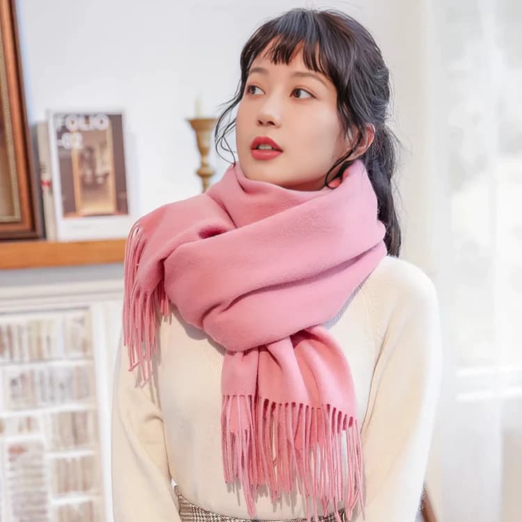 Echarpe Lisa Cachecol Grosso Pashmina Inverno Lenço Longo 70x175cm Multicores Quente Confortável