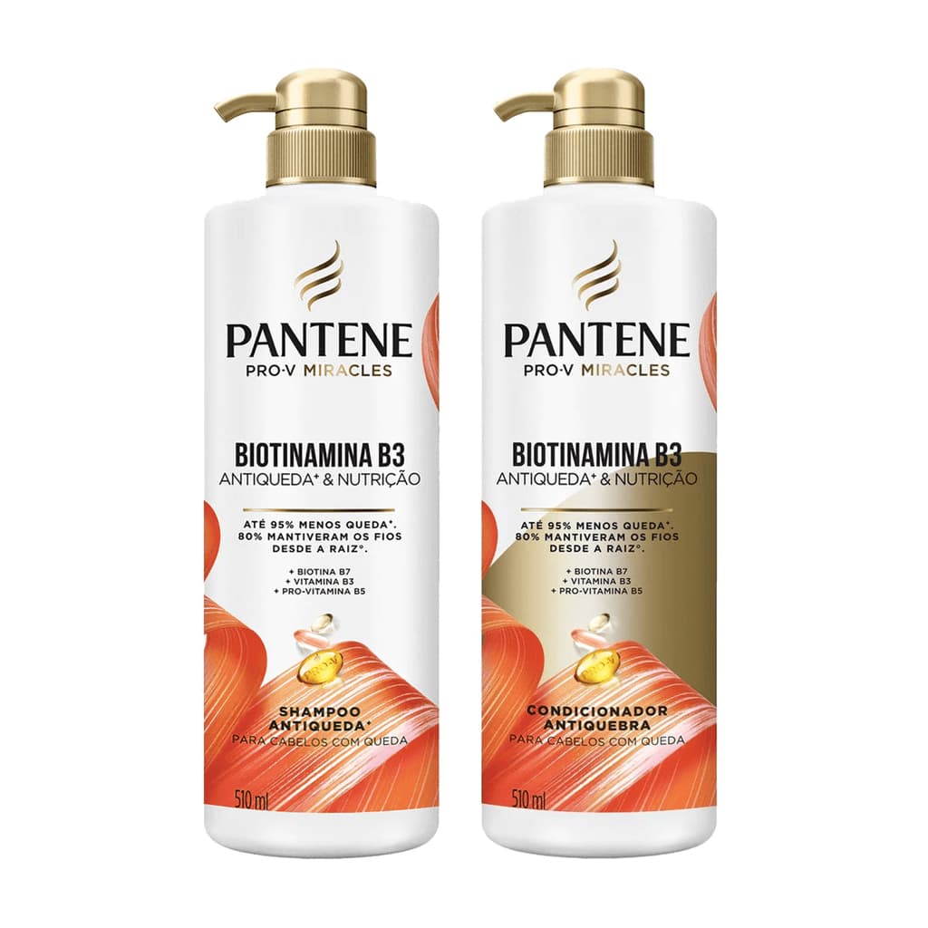 Kit Shampoo E Condicionador Pantene Pro-V Miracles Biotinamina B3 510ml