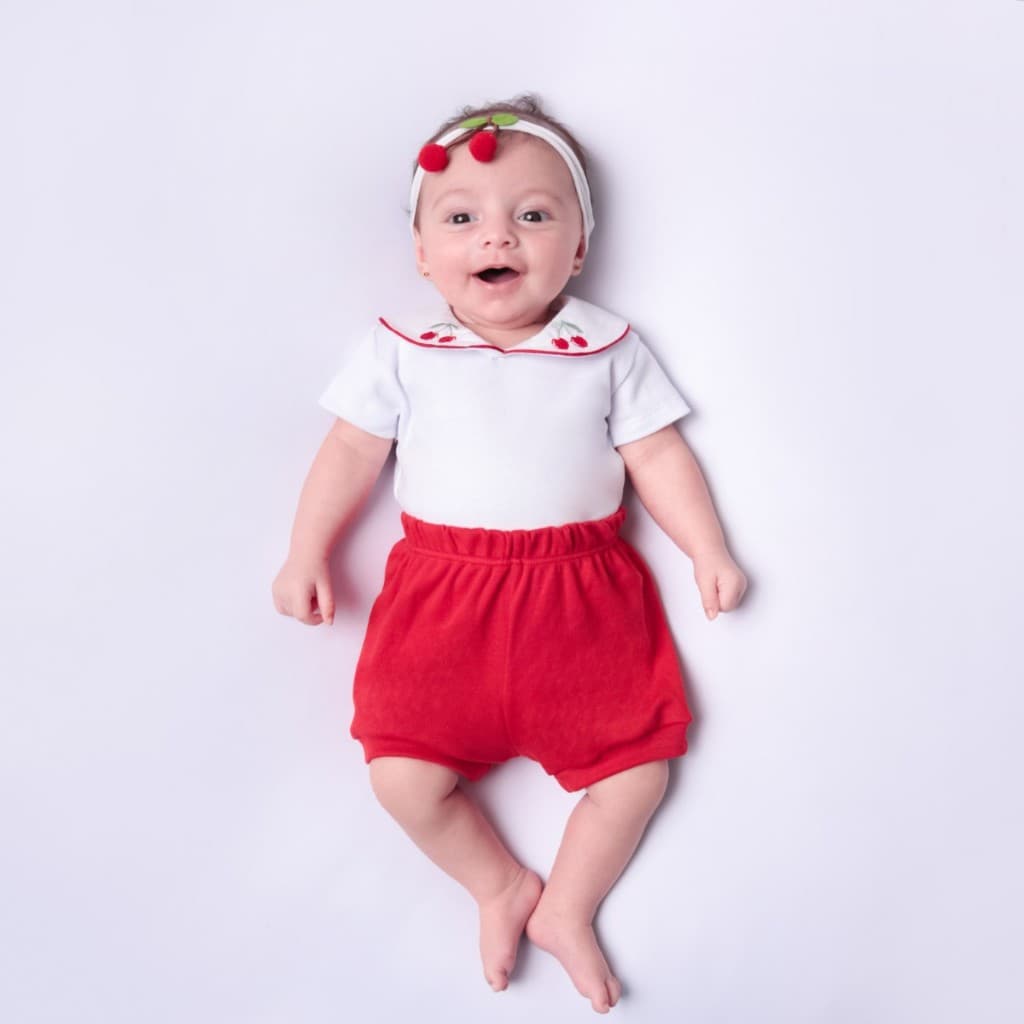 Conjunto Bebê Verão 100% Algodão Bordado Conforto E Estilo Menino Menina
