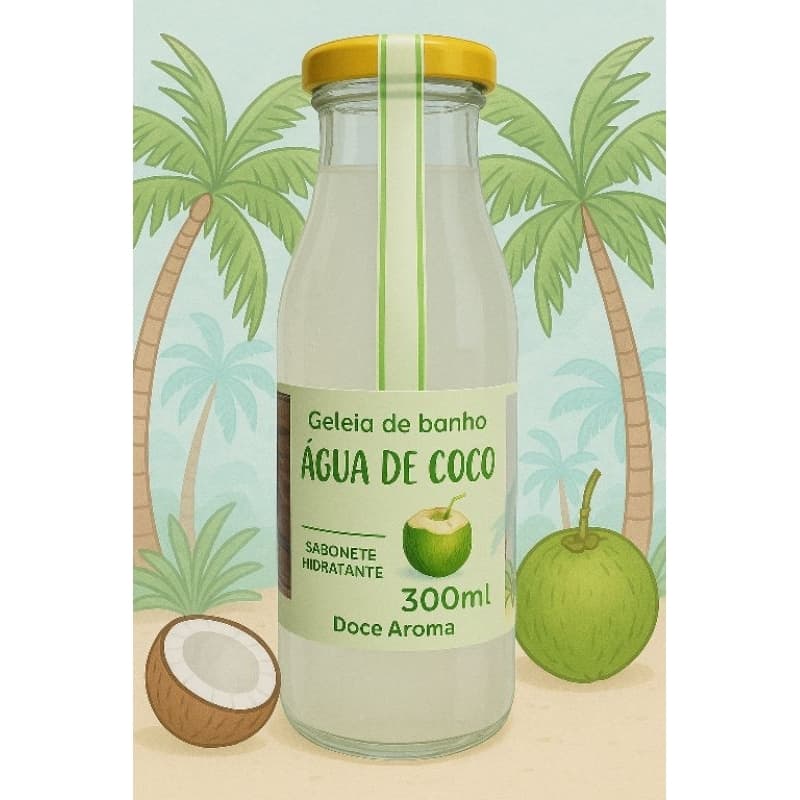 🥥 Geleia de Banho Água de Coco - Sabonete Hidratante 300ml
