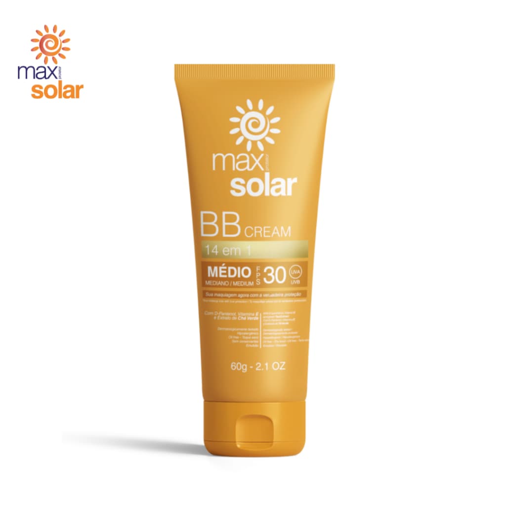 MAX PROTETOR SOLAR BB CREAM MÉDIO FPS 30 - 60g ( NOVA FRAGRÂNCIA)