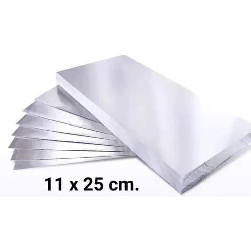 Papel Laminado para Mechas 11x25 cm Gramatura 90g Pacote com 1Kg.