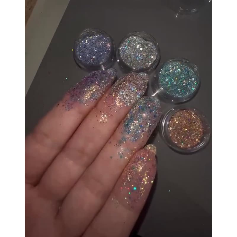 Kit com 10 glitters flocadinhos -altamente brilhosos/ para carnaval -Useglow