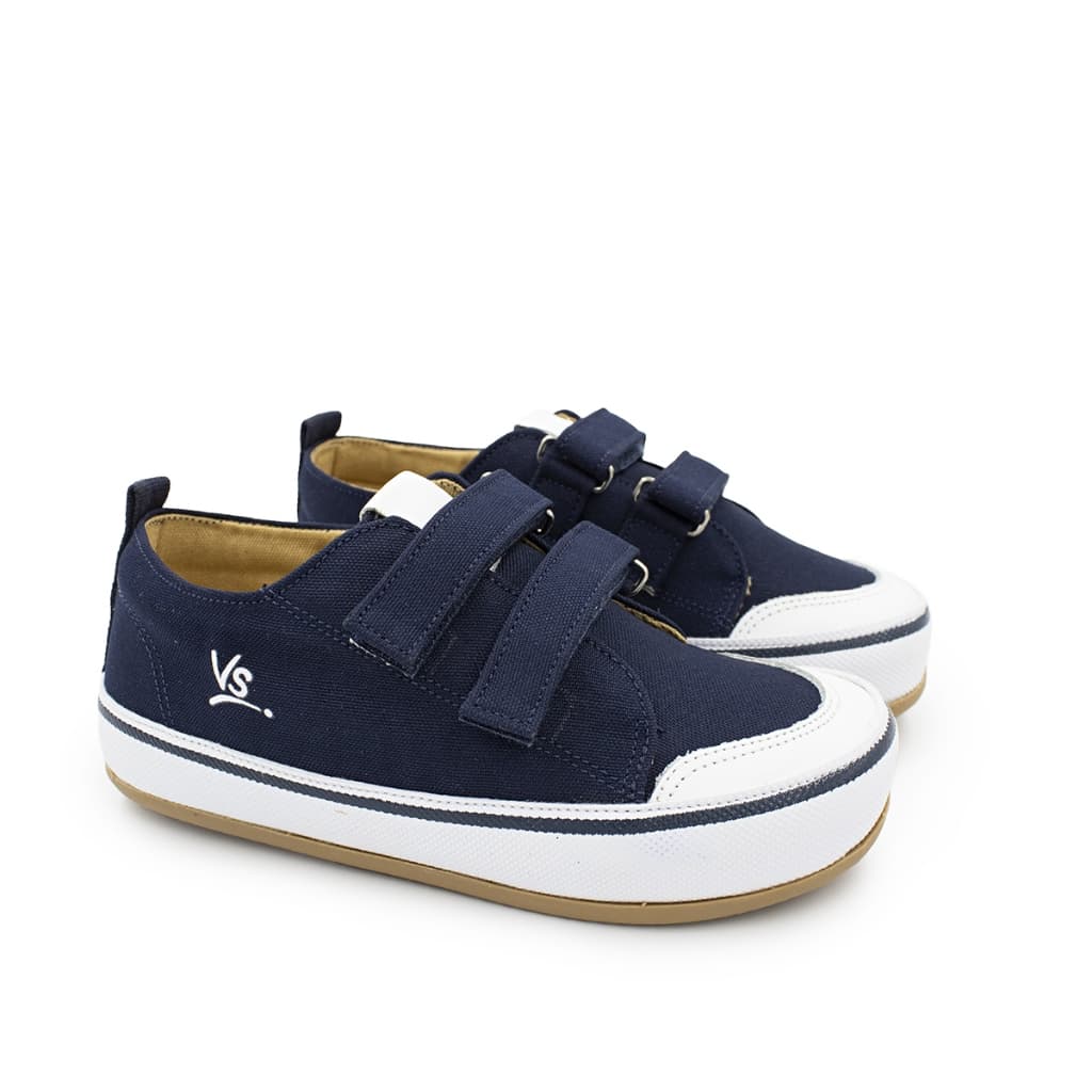 Tenis Infantil Menino Menina Azul Velcro Ajustável Confortável Antiderrapante Anatomico C