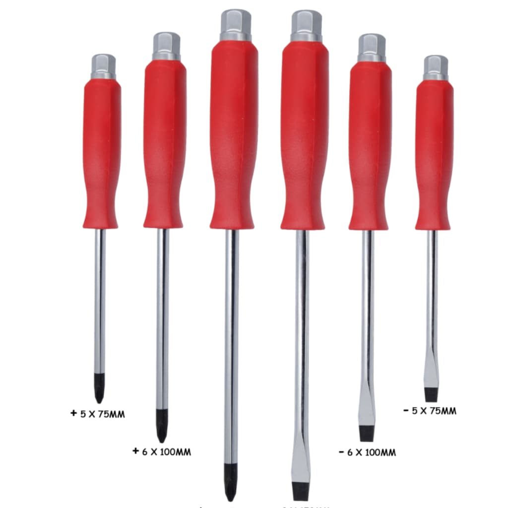 Chave Fenda Philips Resistente De Impacto Kit 6 Peças Com Imã Magnéticas Profissional