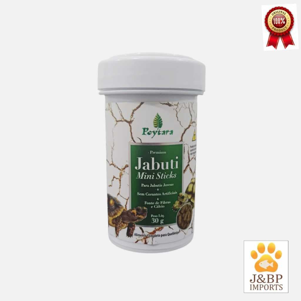 Ração Poytara Jabuti Mini Sticks 30g – Nutrição Completa para Jabutis Juvenis