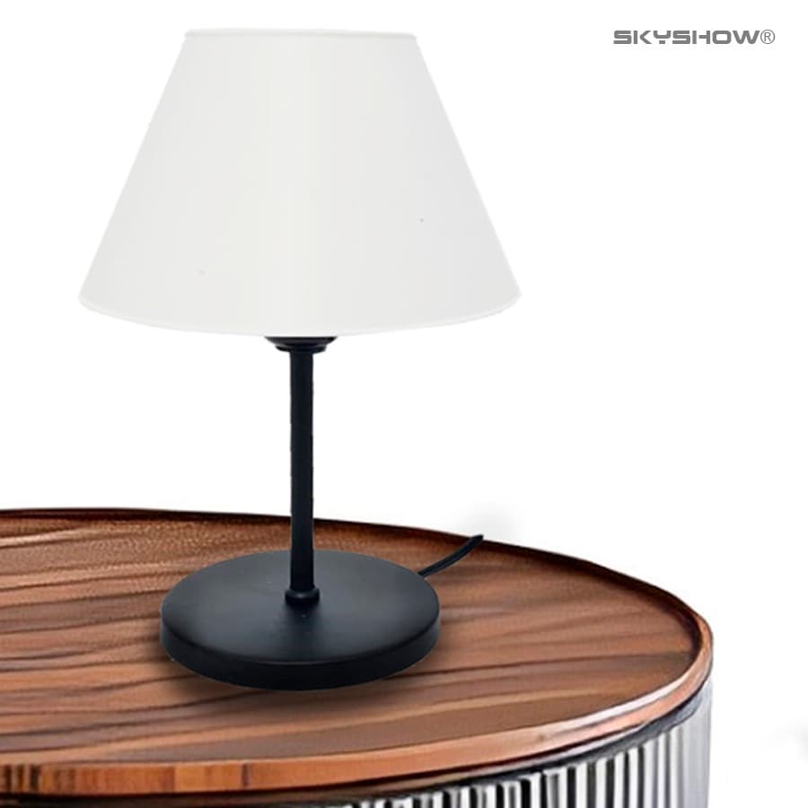 Abajur Luminária Alicia De Mesa Sala Quarto Escritório - SKYSHOW com cupula