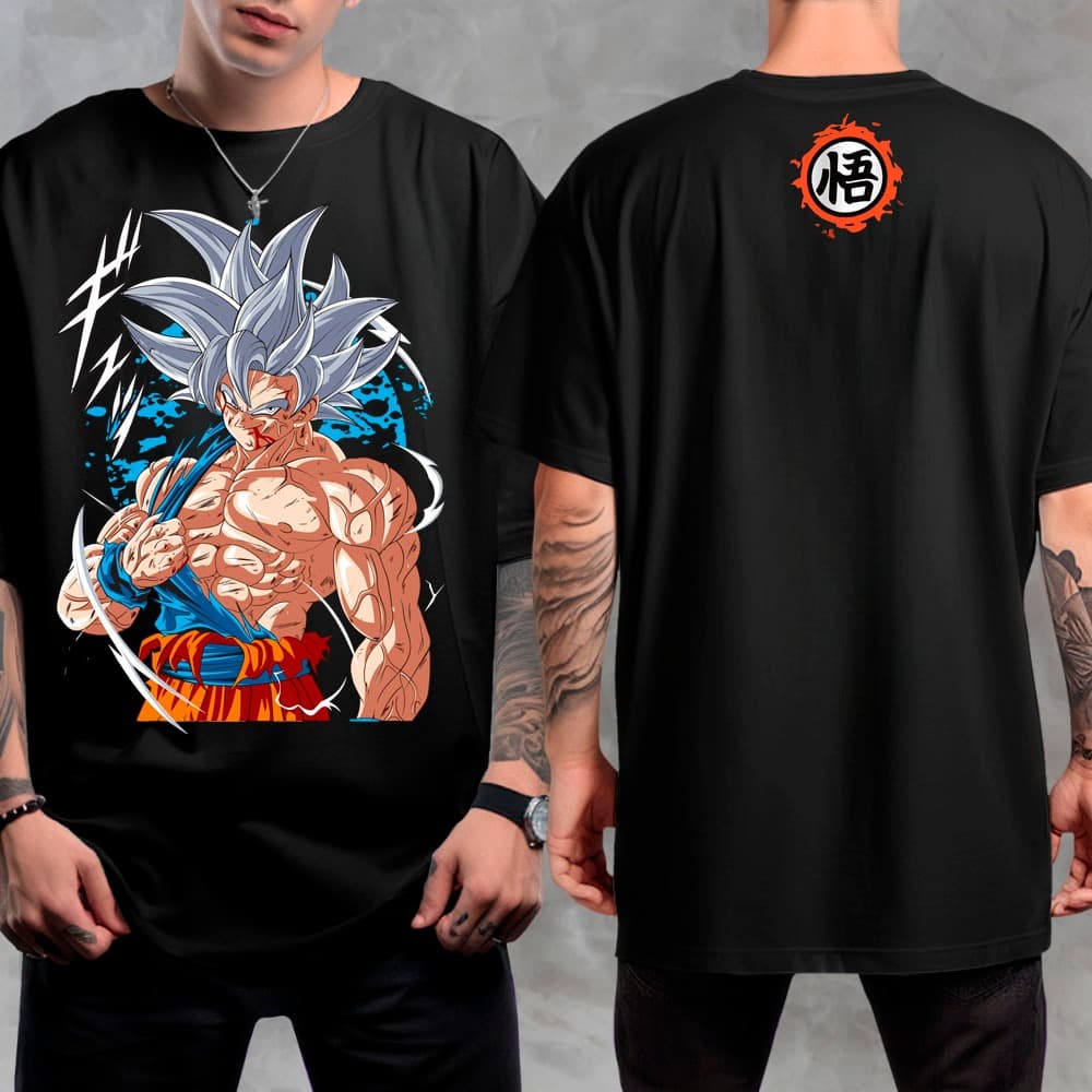 Camiseta Anime Dragon Ball Camisa 100% Algodão Goku Instinto Superior Blusa Lançamento -ENVIO RAPIDO