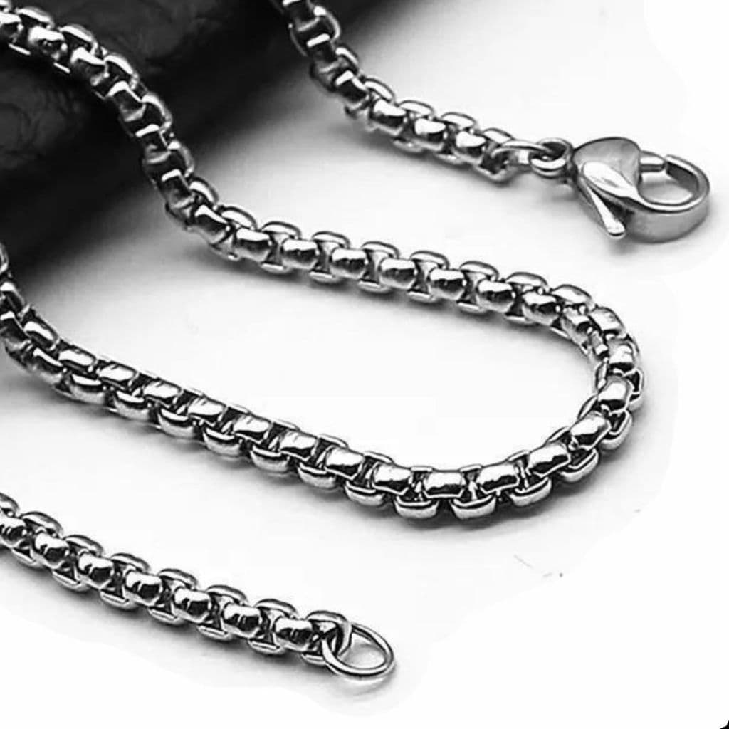 Corrente Masculina Aço inoxidável Legítimo, Não Escurece - Colar Cordão Prata Ouro Grumet Aço Inox