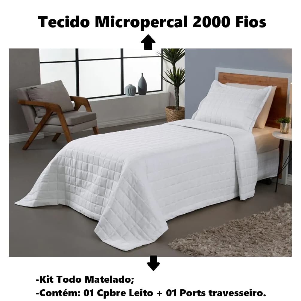 Cobre Leito Cama de Solteiro + 1 Porta Travesseiro Matelado 2 Peças 400 Fios Micropercal toque Algodão