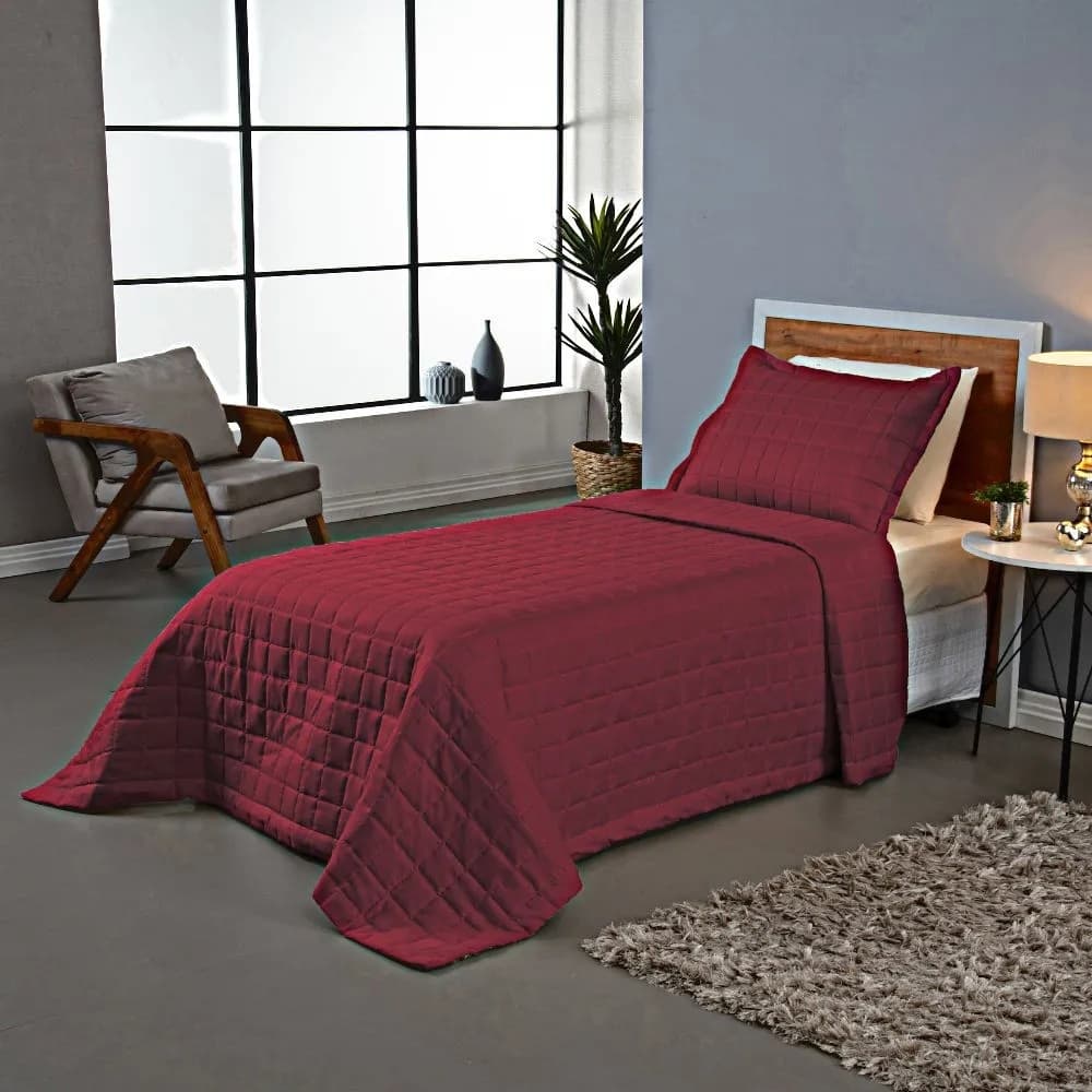 Cobre Leito Cama de Solteiro + 1 Porta Travesseiro Matelado Colcha 2 Peças Micropercal 200 Fios