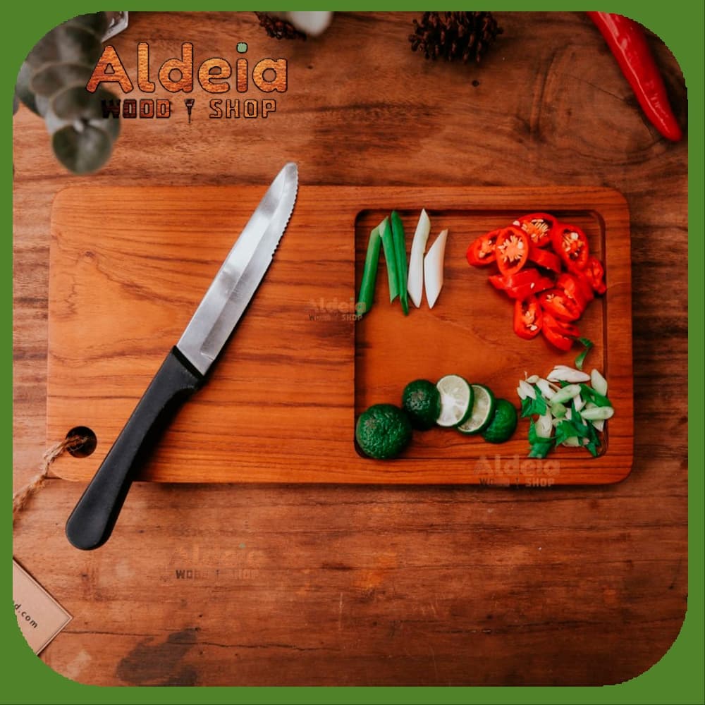 Tábua de Corte Madeira Maciça Madeira Nobre Tábua de Carne Redonda Tábua Retângular