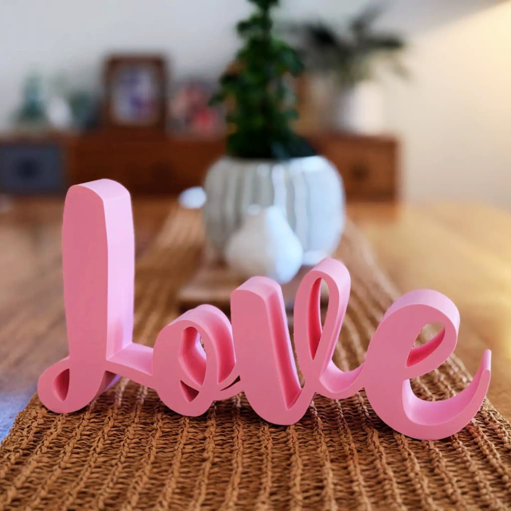 Decoração Escrita  em letras AMOR