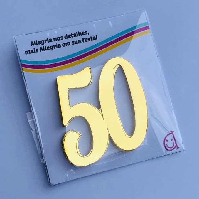 50 ANOS - APLIQUE DE NÚMEROS DOURADO - Números em papel - BODAS - Número duplo