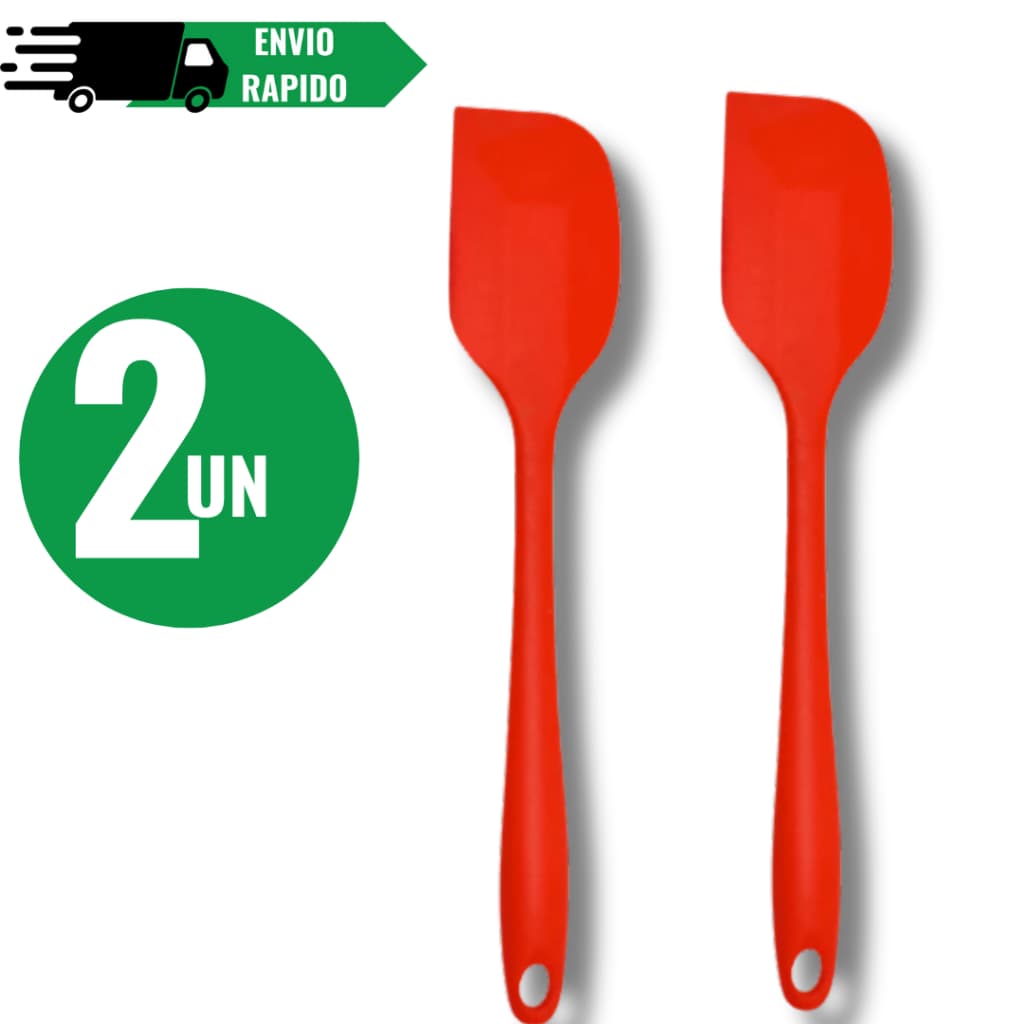 Kit Espátulas Vermelha Pão duro de Silicone Grande Espátula flexível Espátula culinária Utensílio de cozinha