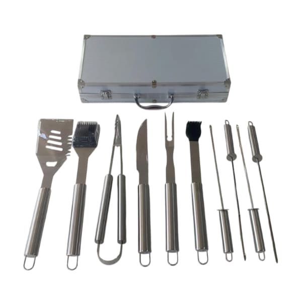 Kit Churrasco Premium - 10 Peças Aço inox