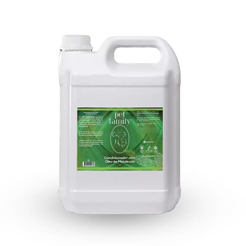 Condicionador Para Banho Cães e Gatos Óleo de Melaleuca Antisséptico e Hidratante 5L Pet Family