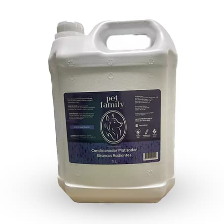 Condicionador Matizador Para Banho Pet Brancos Radiantes Cães e Gatos 5L Pet Family