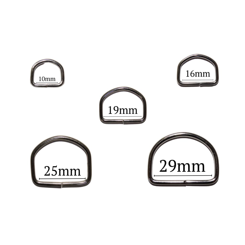 Meia Argolas de Aço Galvanizado - 10mm, 16mm, 19mm, 25mm e 29mm - 100 Unidades