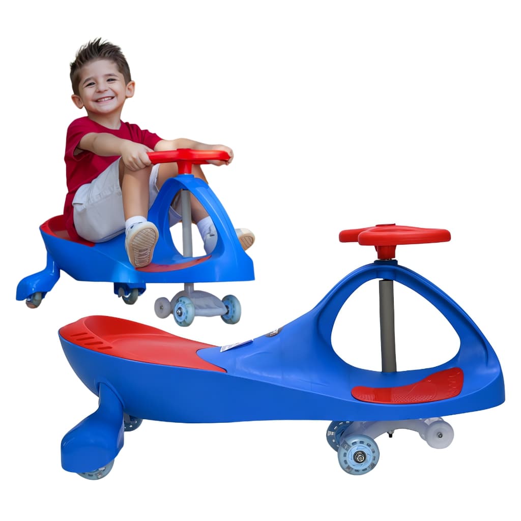 Carrinho De Rolimã Zippy Car Gira 360° Até 100kg Luz Nas Rodas